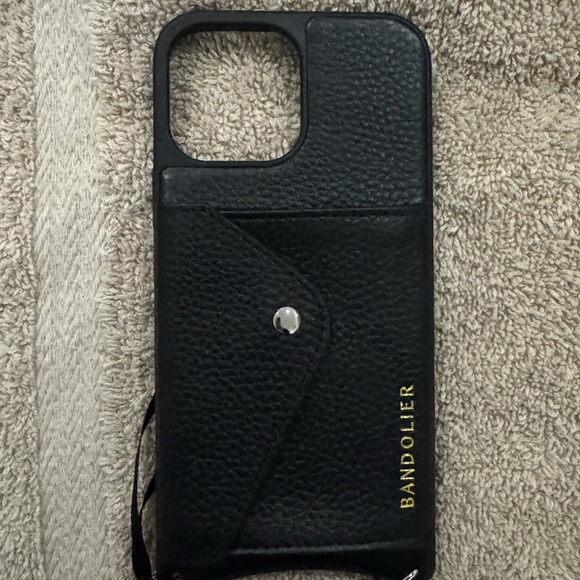 Bandolier iPhone 13 Pro Max nwt case leather black - Picture 1 of 2